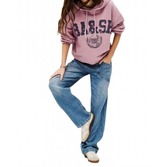 NEW BA&SH mima elastic waist jeans in blue